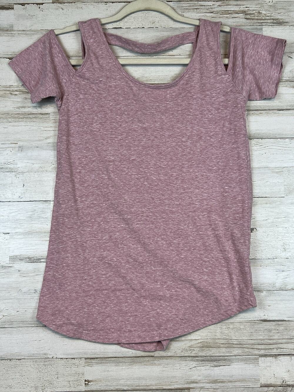 BlueLemon T-shirt Cut Outs in Front Strappy In Back Pink Size Small